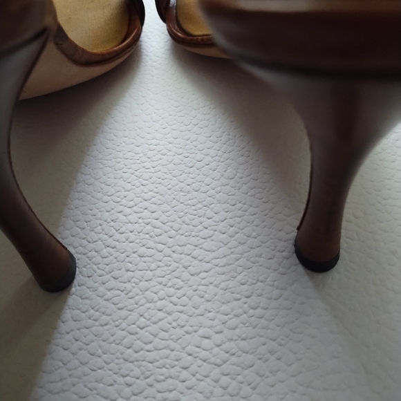 MANOLO BLAHNIK LEATHER WRAP AROUND ANKLE SANDALS - Picture 4 of 12